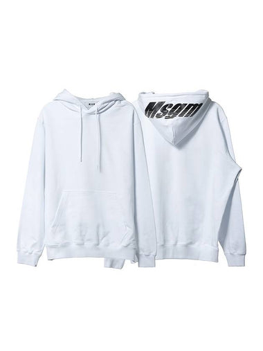 Logo Print Cotton Hoodie White - MSGM - BALAAN 1