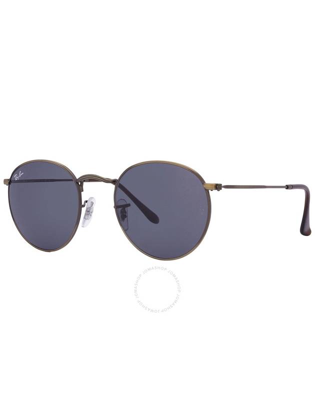 Ray Ban Round Metal Antiqued Blue Men's Sunglasses RB3447 9230R5 50 - RAY-BAN - BALAAN 3