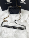 19 Chain Lambskin Wallet Cross Bag Black - CHANEL - BALAAN 11