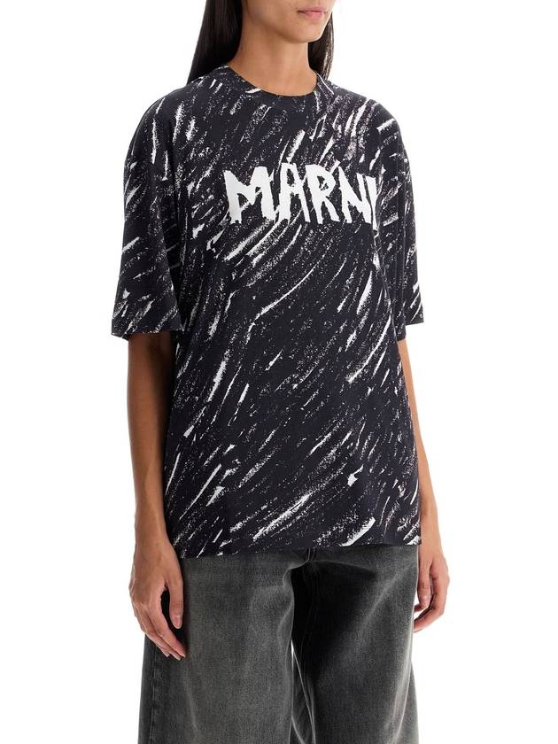 "abstract pattern logo t-shirt with - MARNI - BALAAN 2