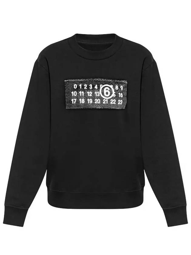 Number Logo Print Cotton Sweatshirt Black - MAISON MARGIELA - BALAAN 5