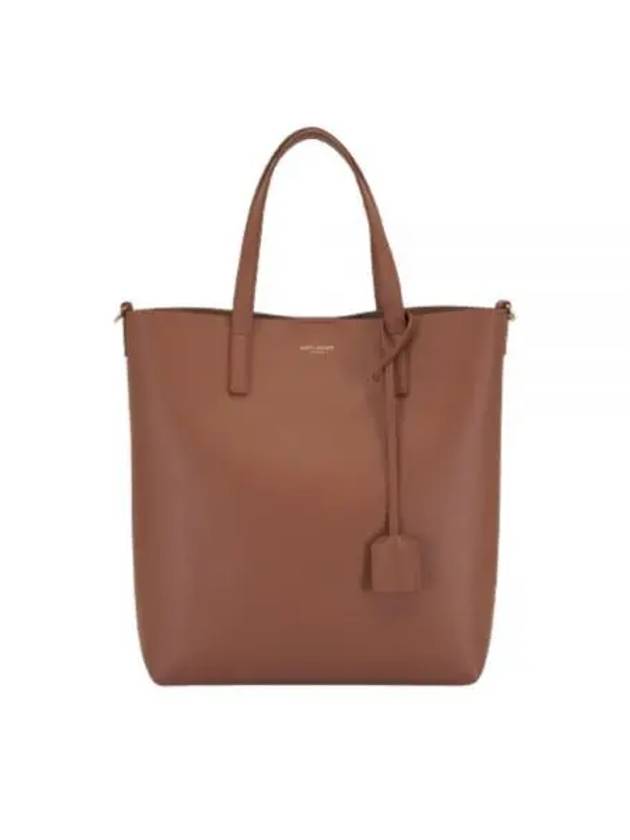 Shopping Toy Supple Leather Tote Bag Brown - SAINT LAURENT - BALAAN 2