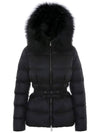 1A00095 595FE 999 BOED Women s Black Fur Short Padding - MONCLER - BALAAN 1