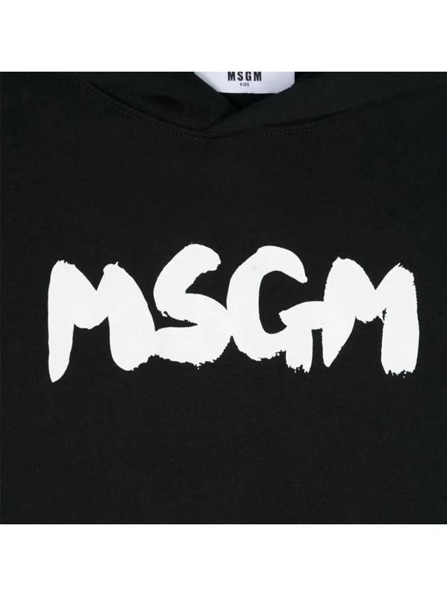 Kids Women Logo Hoodie Black F4MSJUHS057 110 - MSGM - BALAAN 4