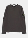 Compass Badge Ribbed Cotton Knit Top Charcoal - STONE ISLAND - BALAAN 2