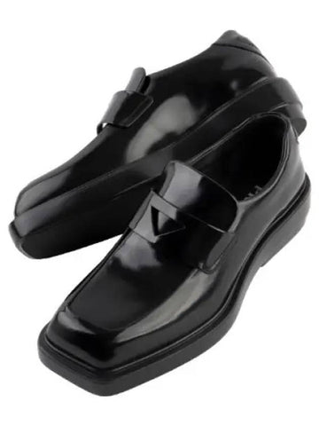 brushed leather loafers women - PRADA - BALAAN 1