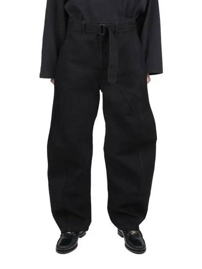 Twisted Belted Straight Pants Black - LEMAIRE - BALAAN 2