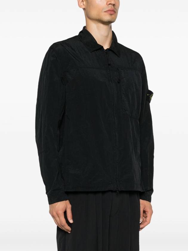 Nylon Metal Econyl Long Sleeve Shirt Black - STONE ISLAND - BALAAN 5