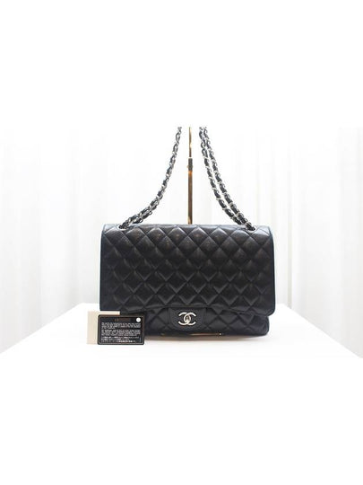 Classic Maxi Caviar Flap Bag Silver 13th A58601 - CHANEL - BALAAN 2