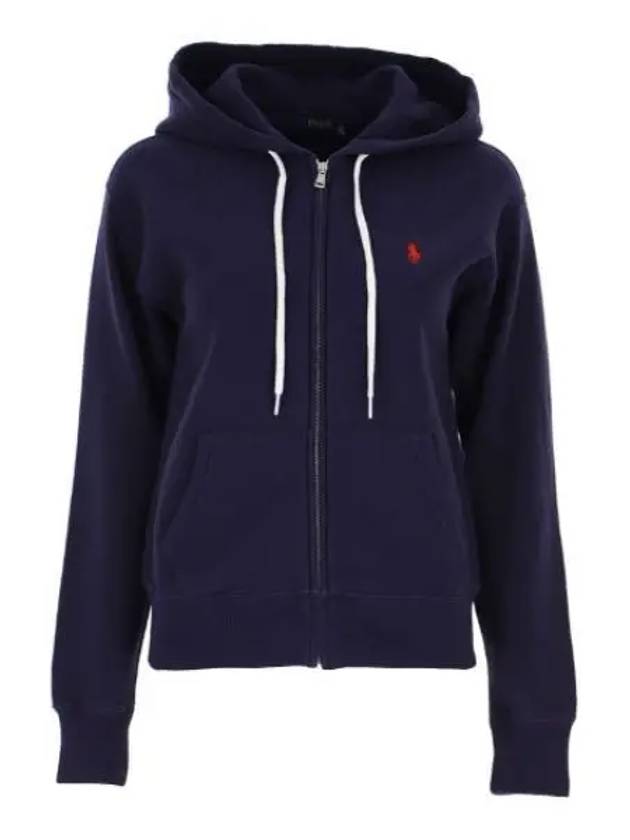 Embroidered Logo Zip Up Hoodie Navy - POLO RALPH LAUREN - BALAAN 2