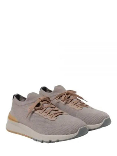 Knit Low Top Sneakers Brown - BRUNELLO CUCINELLI - BALAAN 2