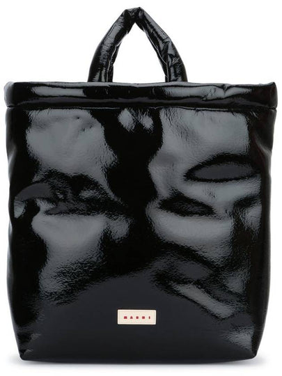 Shopper Padded Tote Bag Black - MARNI - BALAAN 2