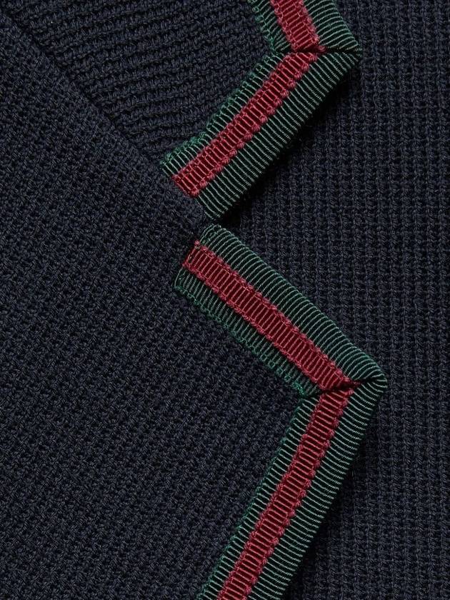 Web Cotton Jersey Jacket Navy - GUCCI - BALAAN 4