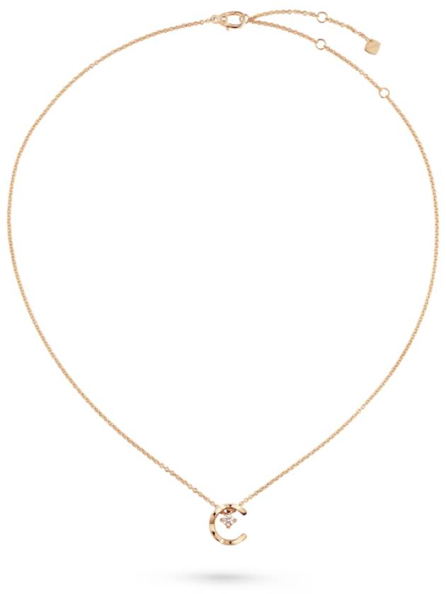 18K Coco Crush Diamond Necklace Beige Gold - CHANEL - BALAAN 4