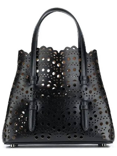 Mina 20 Vienne Wave Lux Calfskin Tote Bag Black - ALAIA - BALAAN 2