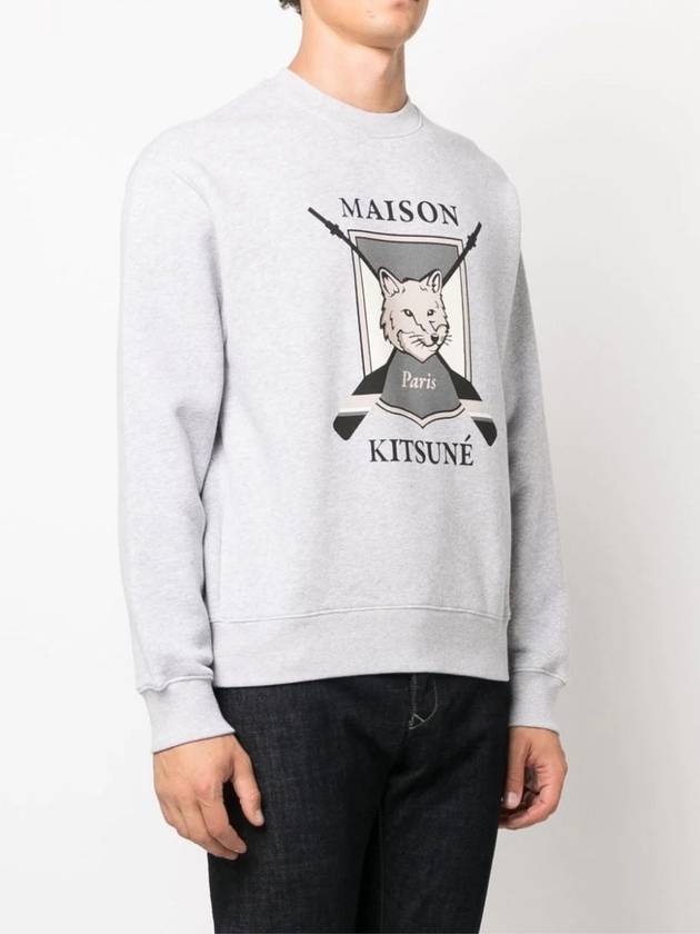 College Fox Print Sweatshirt Light Grey - MAISON KITSUNE - BALAAN 4