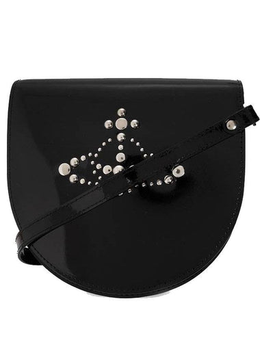 Logo Detail Leather Shoulder Bag Black - VIVIENNE WESTWOOD - BALAAN 1