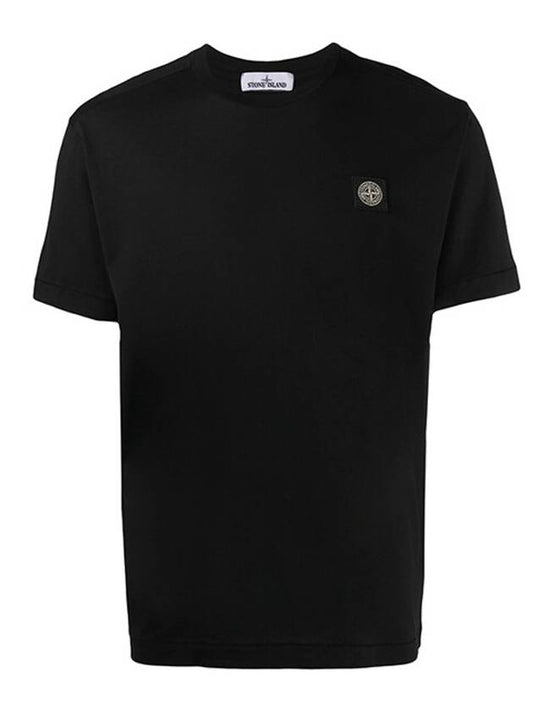 Men's Waffen Logo Patch Short Sleeve T-Shirt Black - STONE ISLAND - BALAAN 1