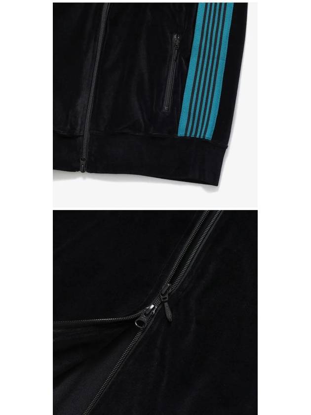 Velour Narrow Track Jacket Black - NEEDLES - BALAAN 4