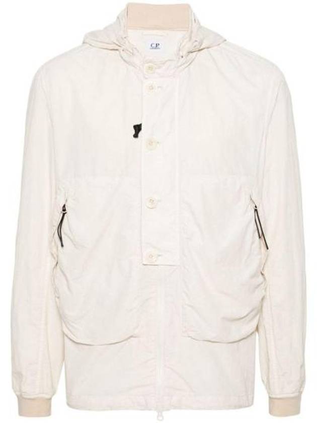 Flatt Nylon Goggle Over Long Sleeve Shirt Beige - CP COMPANY - BALAAN 2