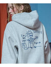 ROCKSTAR embroidered hoodie melange white - CPGN STUDIO - BALAAN 3