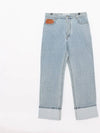 Denim Cotton Straight Jeans Blue - LOEWE - BALAAN 2