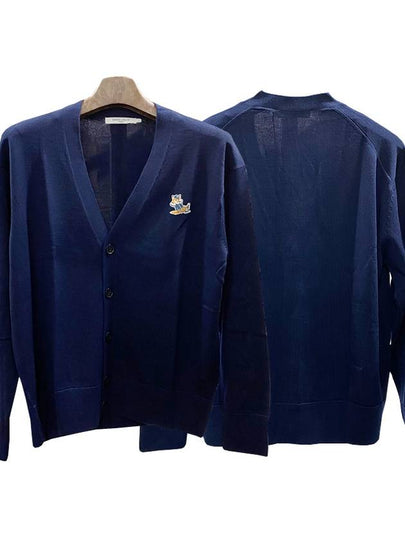 Dressed Fox Patch Relaxed Cardigan Navy - MAISON KITSUNE - BALAAN 2