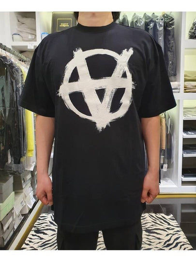 Anarchy Gothic Logo Short Sleeve T-Shirt Black - VETEMENTS - BALAAN 2