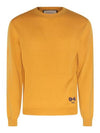 Men's Horsebit Crew Neck Cashmere Knit Top Orange - GUCCI - BALAAN 2