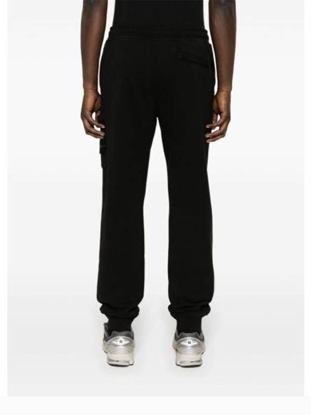 Cotton Fleece Cargo Truck Pants Black - STONE ISLAND - BALAAN 4