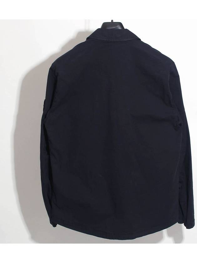 Supima Cotton Twill Stretch-TC Jacket Navy Blue - STONE ISLAND - BALAAN 3