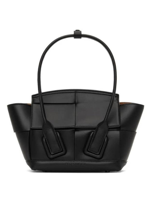 Mini Arco Shoulder Bag Black - BOTTEGA VENETA - BALAAN.