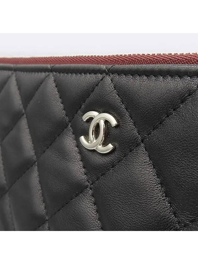 A82552 Black Classic Lambskin Silver Logo Large Clutch - CHANEL - BALAAN 4