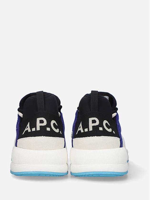 Run Around Logo Low Top Sneakers Black Blue - A.P.C. - BALAAN 6