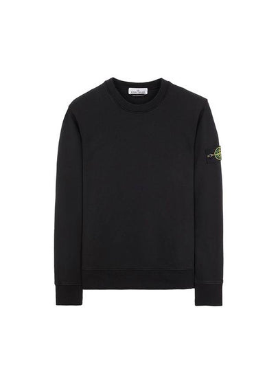 6100044 Organic Cotton Fleece Sweatshirt Black - STONE ISLAND - BALAAN 2