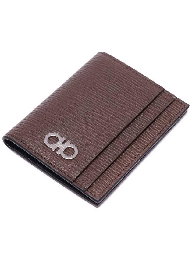 Gancini Card Wallet Brown - SALVATORE FERRAGAMO - BALAAN 6