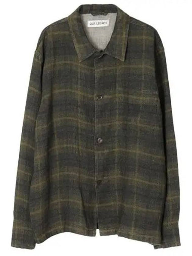 Mirage Wax Check Box Shirt Long Sleeve - OUR LEGACY - BALAAN 1