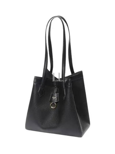 Origami Medium Leather Tote Bag Black - FENDI - BALAAN 2