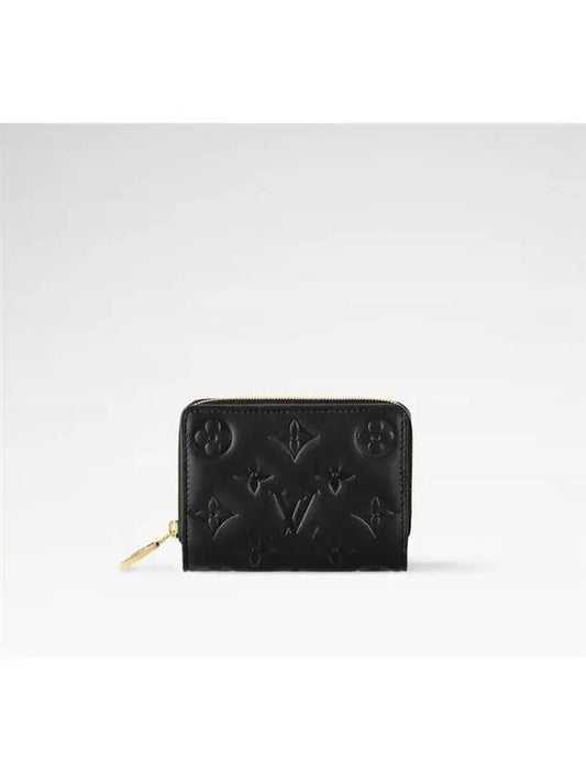 Women's Lou Monogram Lambskin Half Wallet Black - LOUIS VUITTON - BALAAN 2