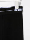 Kids Logo Stretch Leggings Black MS026823 110 - MSGM - BALAAN 4