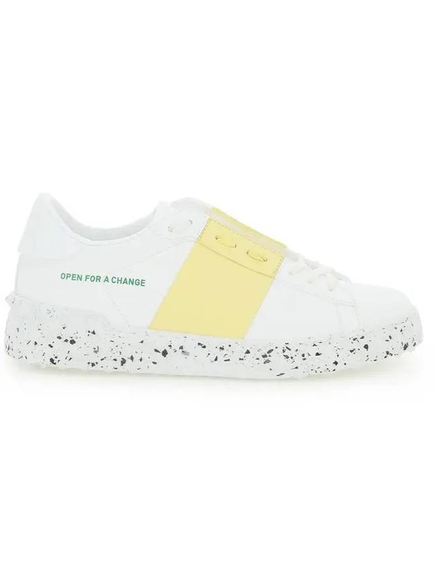 Open For A Change Low Top Sneakers White Yellow - VALENTINO - BALAAN 1