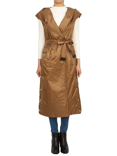 Belted Down Long Vest Camel - MAX MARA - BALAAN 2