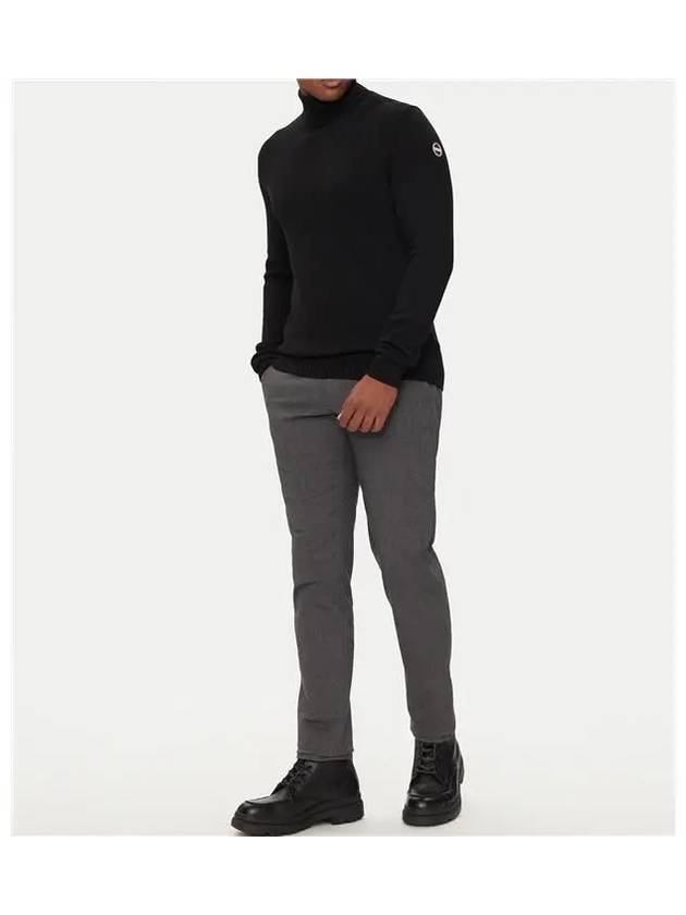 Le Pal logo patch cashmere blend turtleneck sweater black - COLMAR - BALAAN 5