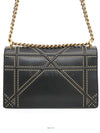 Black studded diorama flap chain bag gold - DIOR - BALAAN 5