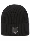 Wool Fox Head Beanie Black - MAISON KITSUNE - BALAAN 2