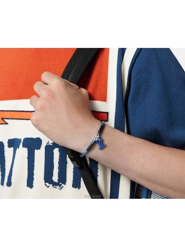 Keep It Shape Leather Bracelet Blue - LOUIS VUITTON - BALAAN 5