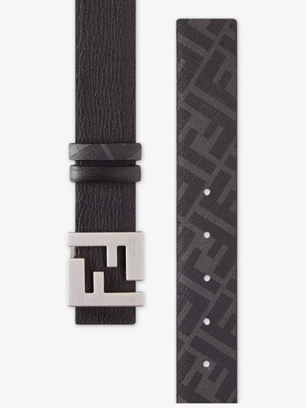 FF Square Reversible Belt Black Brown - FENDI - BALAAN 3