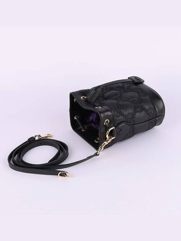 GG Matelasse Leather Bucket Bag Black - GUCCI - BALAAN 4