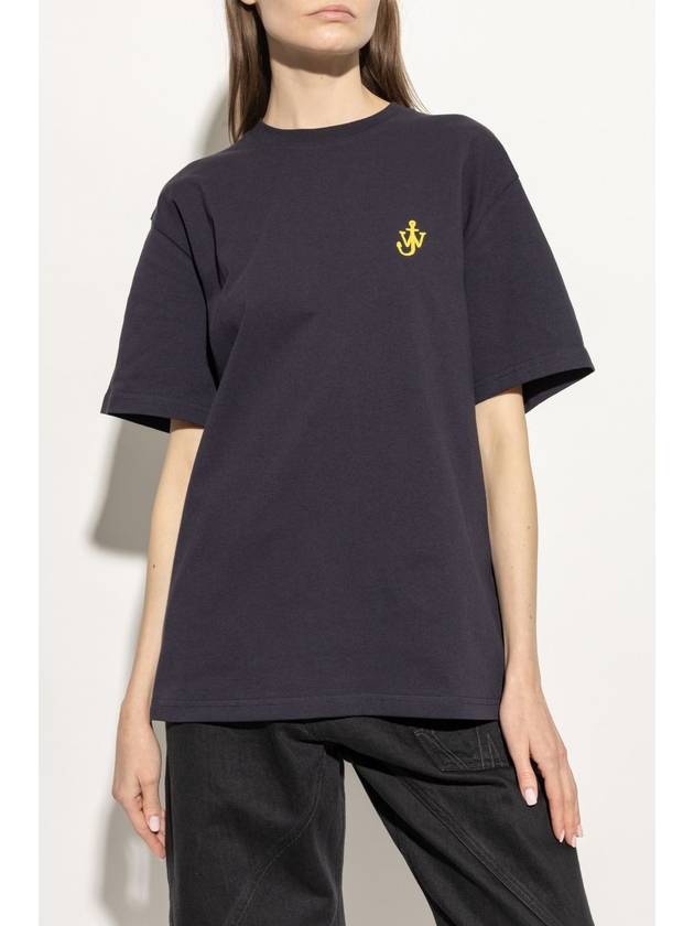 JW Anderson T-shirt With Logo, Women's, Navy Blue - JW ANDERSON - BALAAN 3