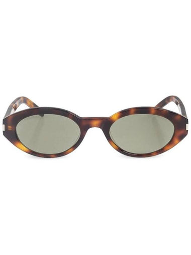 Eyewear Oval Frame Sunglasses Brown - SAINT LAURENT - BALAAN 1